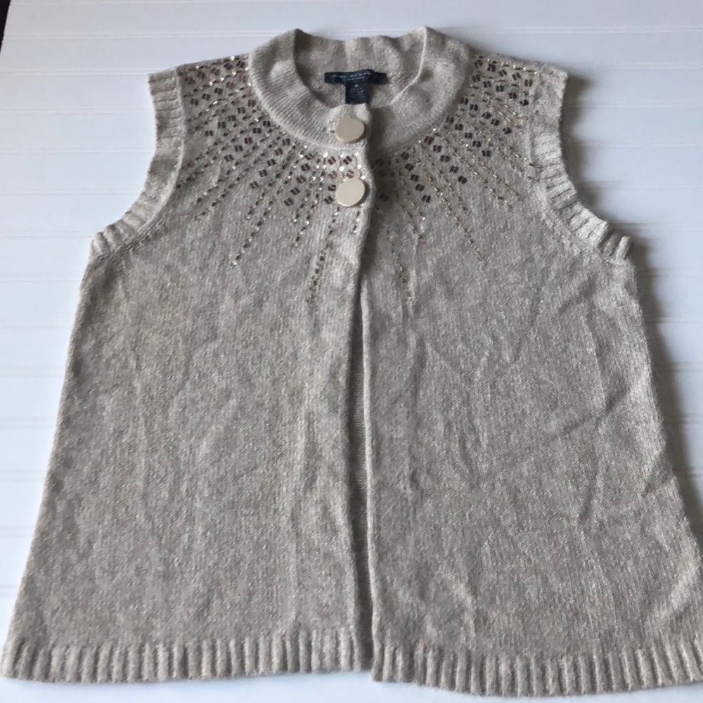 Sweater Vest Pine Needles New York Tan